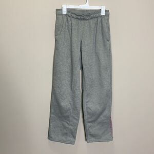 Nike gray sweatpants with pink livestrong zipper ankles medium (c1)